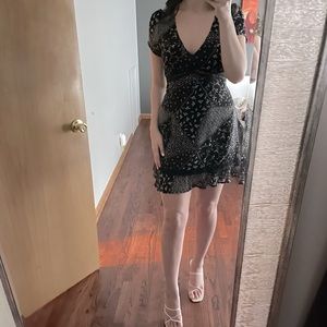 Black floral dress